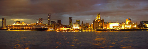 Queen Victoria across the Liverpool skyline - Gold
