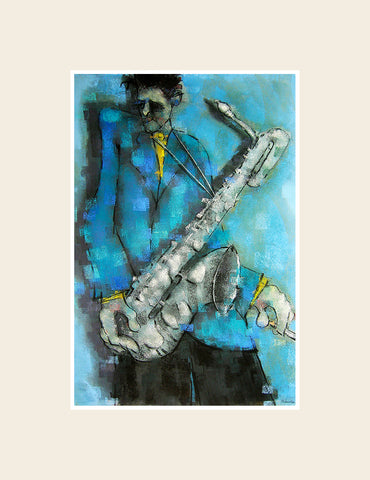 Silver Saxophone I - Fridge Magnet