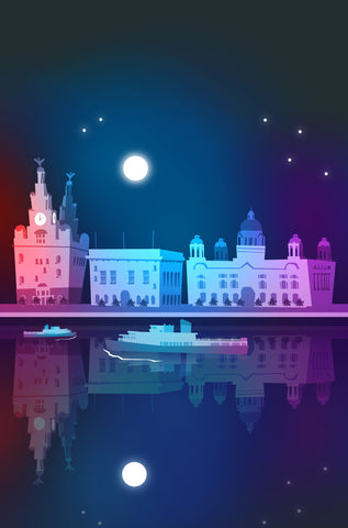 The 3 Graces by Moonlight by Ilan Sheady