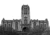 Anglican Cathedral - B&W - Fridge Magnet