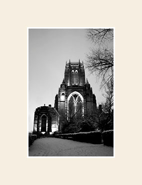Anglican Cathedral - Snow Scene II - Fridge Magnet