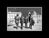 The Beatles at the Pier Head (Black & White) - Fridge Magnet