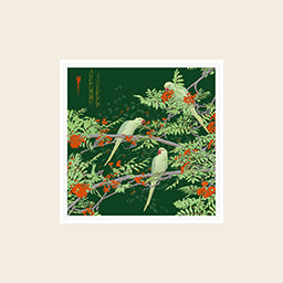 Green Parakeets And Rowan - Fridge Magnet