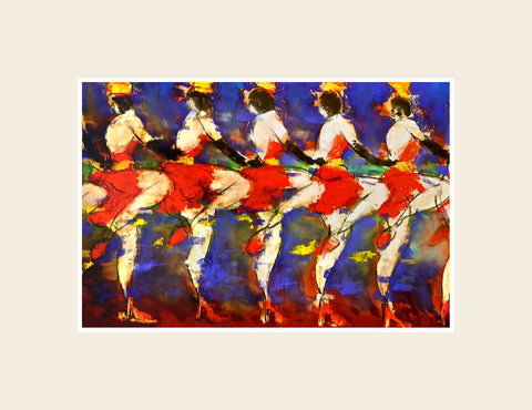 Dancing Girls - Fridge Magnet