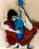 Girl With A Blue Guitar - Fridge Magnet