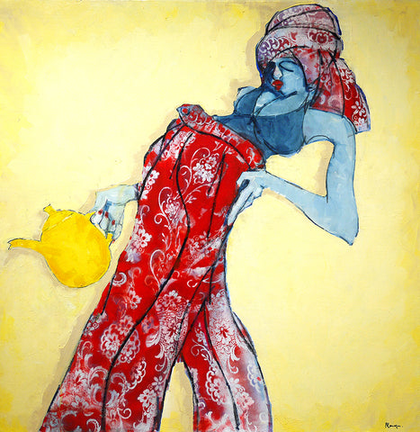 Girl With a Yellow Teapot