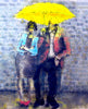 The Yellow Umbrella - Fridge Magnet